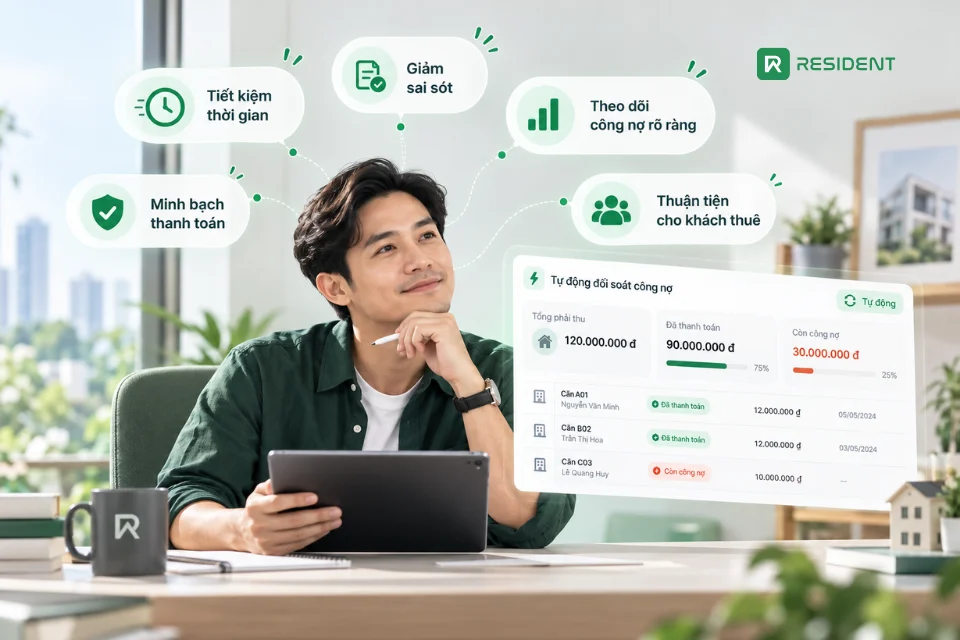 Vì sao chủ nhà nên áp dụng tự động gạch nợ?