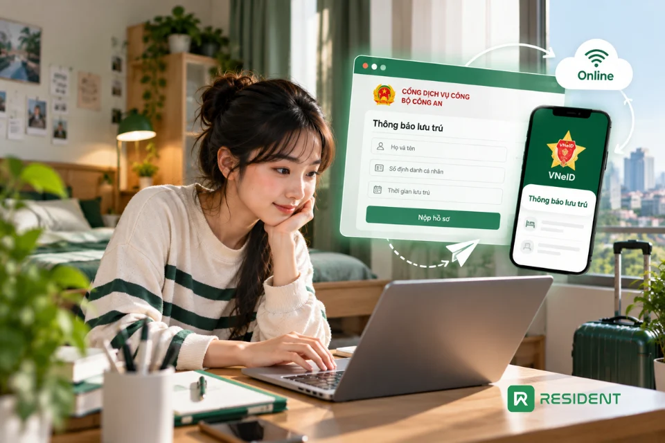 Thông báo lưu trú có thể thực hiện online không?