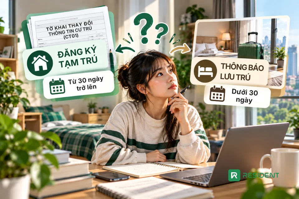 Tạm trú và lưu trú khác nhau thế nào?