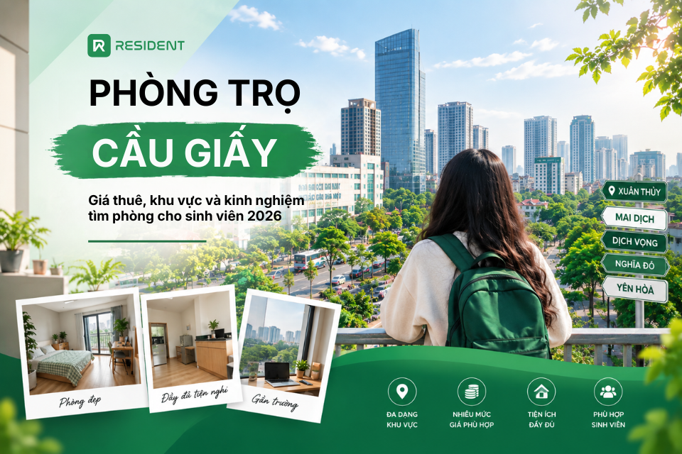 Phòng trọ Cầu Giấy: Giá thuê, khu vực và kinh nghiệm tìm phòng cho sinh viên 2026