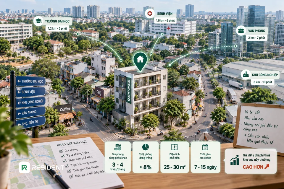 Vị trí nhà trọ
