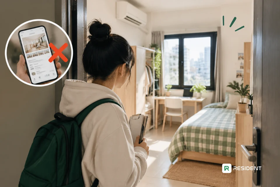 Luôn xem phòng trực tiếp trước khi đặt cọc