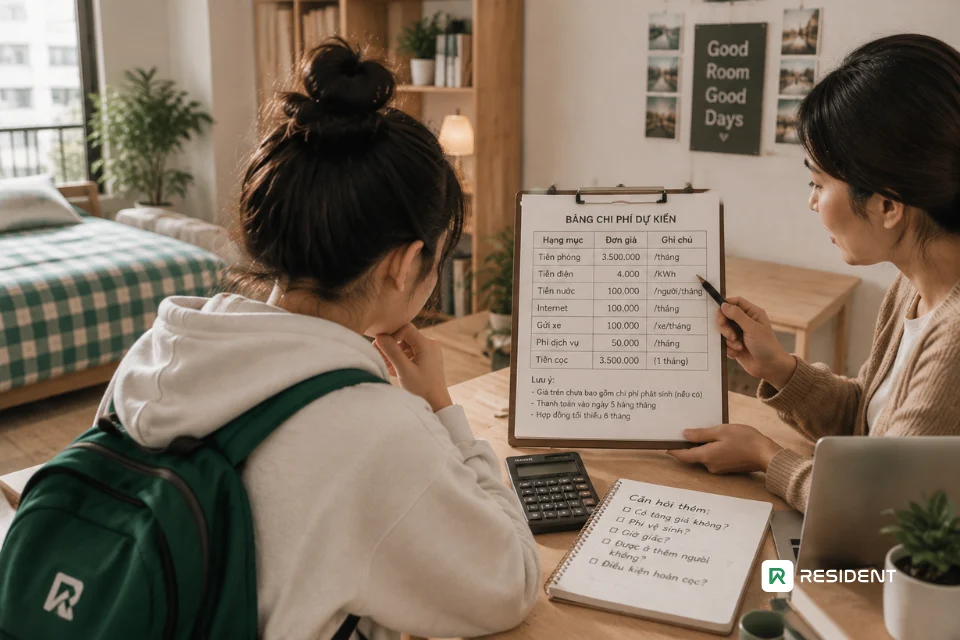 Hỏi rõ toàn bộ chi phí trước khi ký thuê