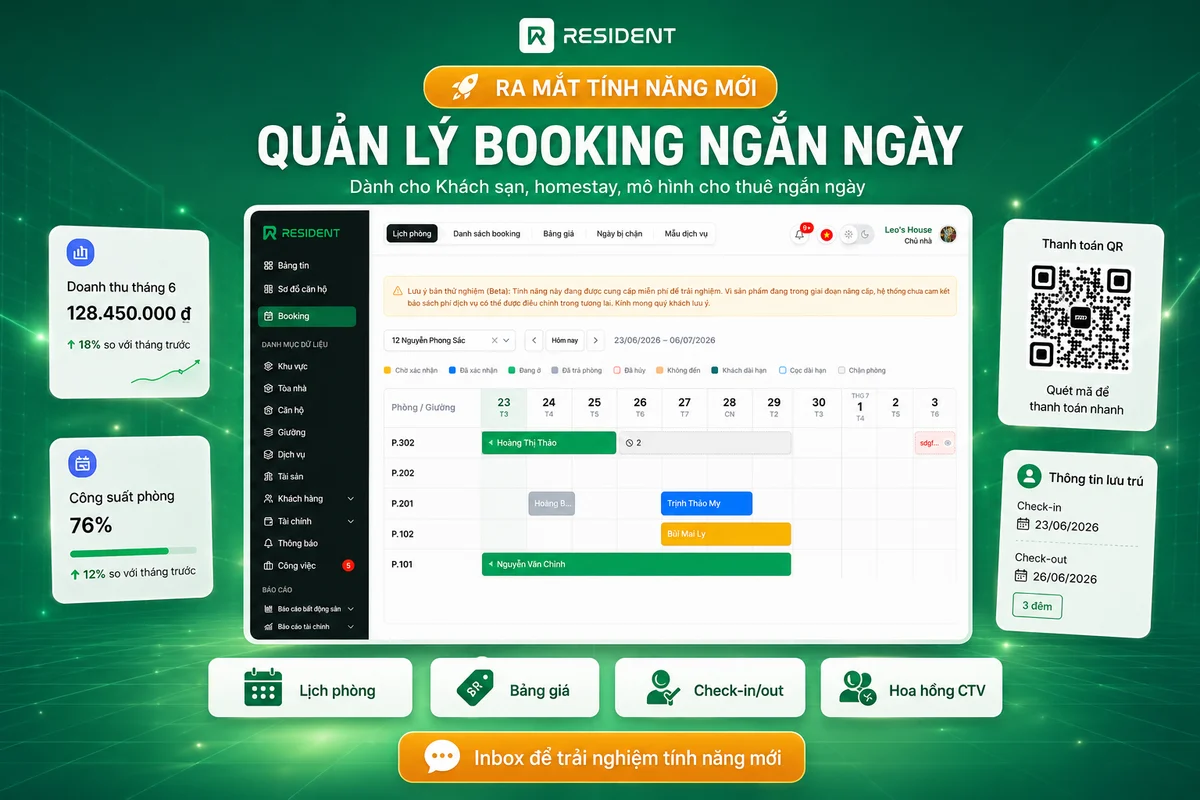 Quản lý đặt phòng ngắn ngày