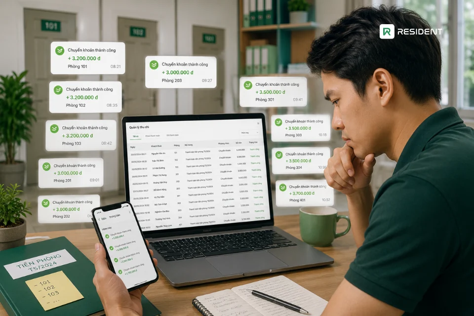 Nhiều khách chuyển tiền nhà cùng ngày