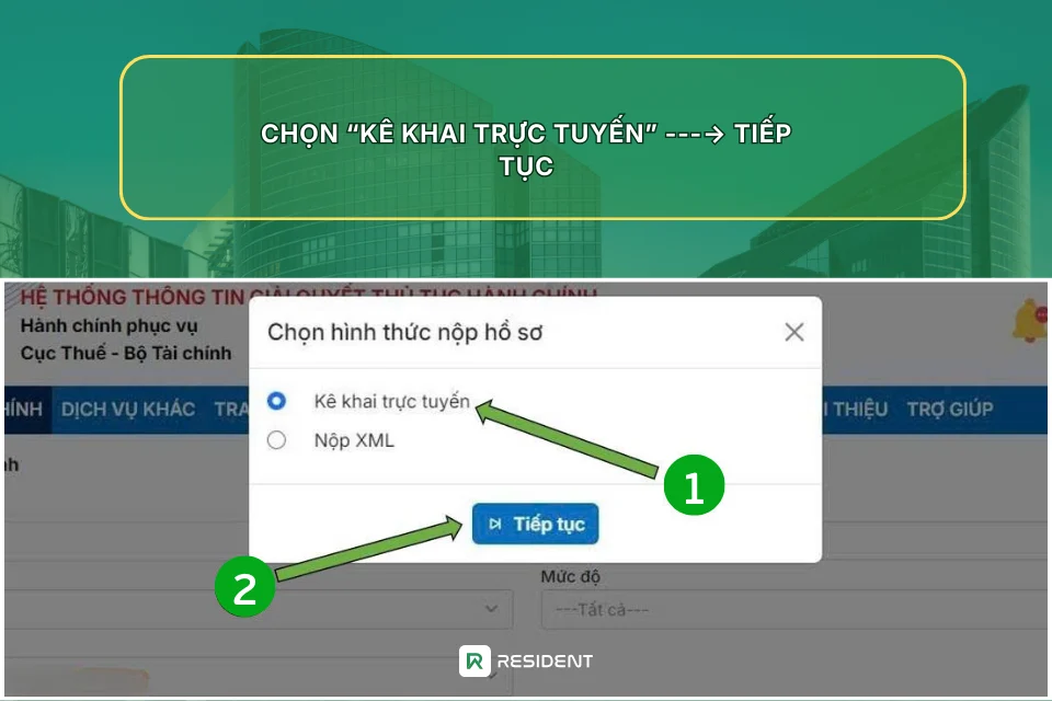 Bước 5: Chọn địa điểm cho thuê và cơ quan thuế quản lý