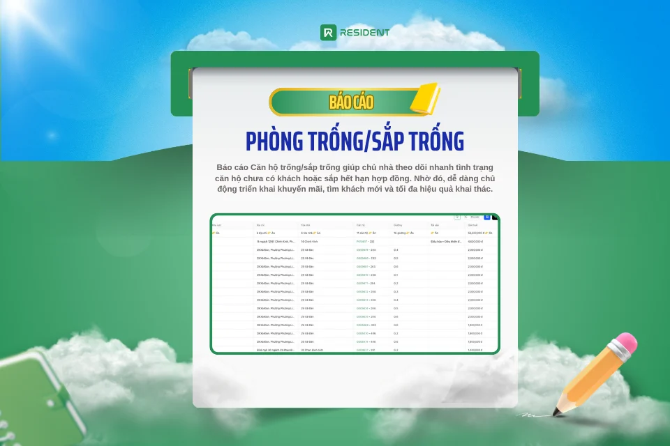 Báo cáo căn hộ trống/sắp trống