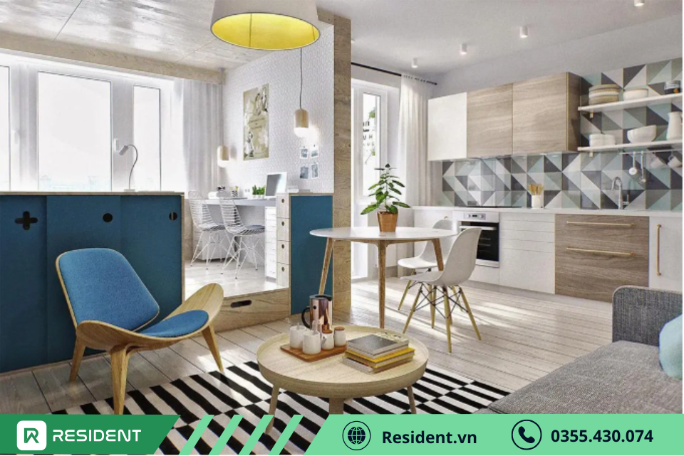 Thiết kế nội thất chung cư mini nhỏ hẹp nhưng vẫn đảm bảo đầy đủ tiện nghi