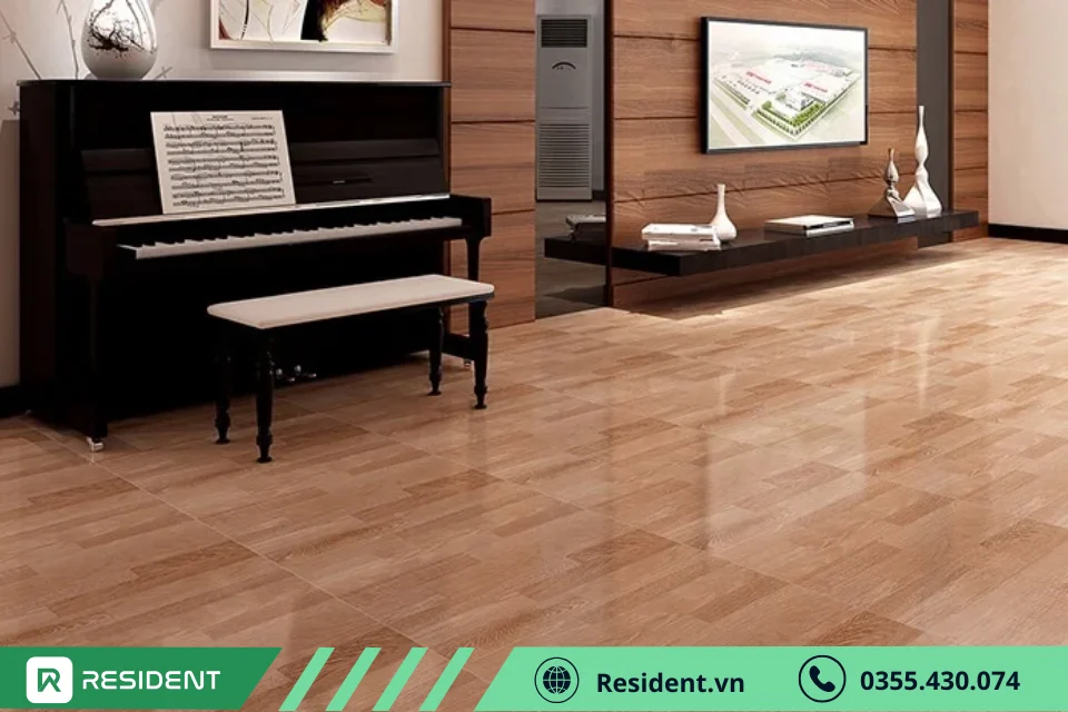 Gạch lát nền phòng trọ giả gỗ giá rẻ