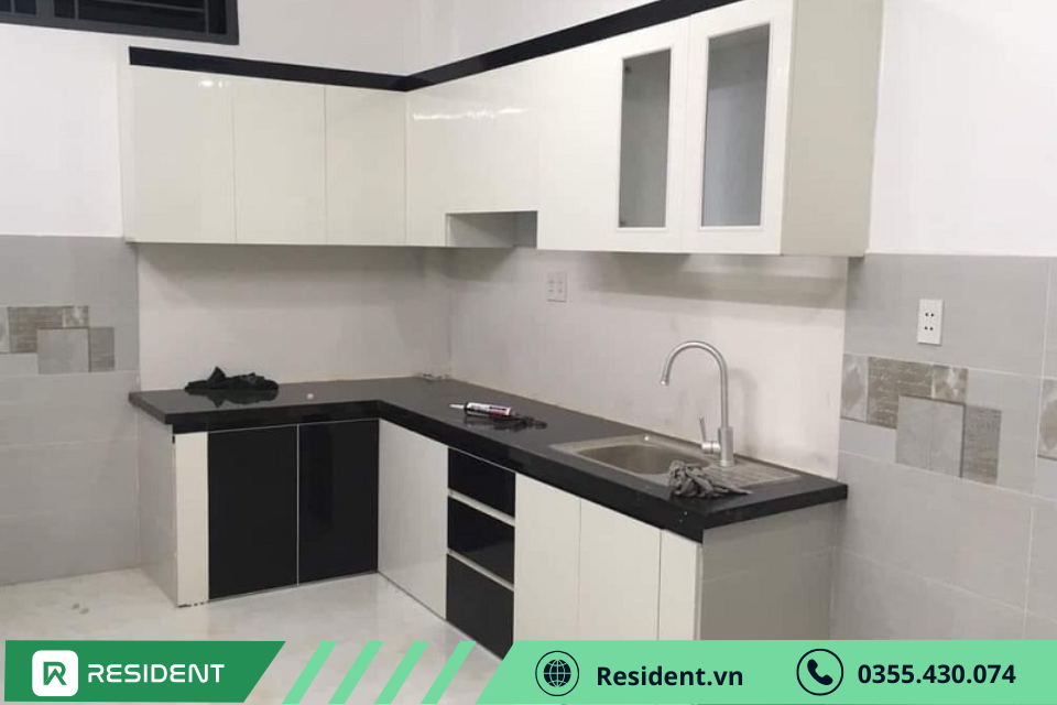 Tủ bếp phòng trọ hình chữ I và chữ L