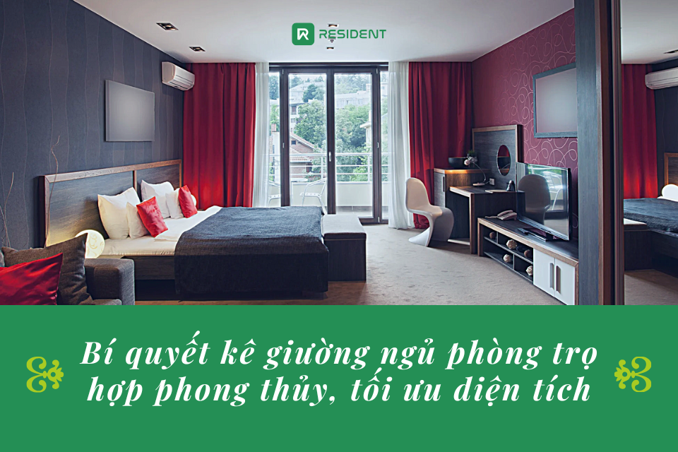Bí quyết kê giường ngủ phòng trọ hợp phong thủy, tối ưu diện tích