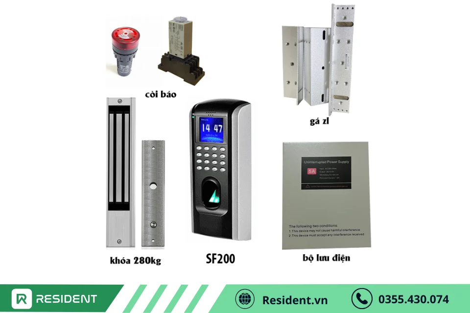 Thiết bị khóa vân tay nhà trọ Zkteco SF200