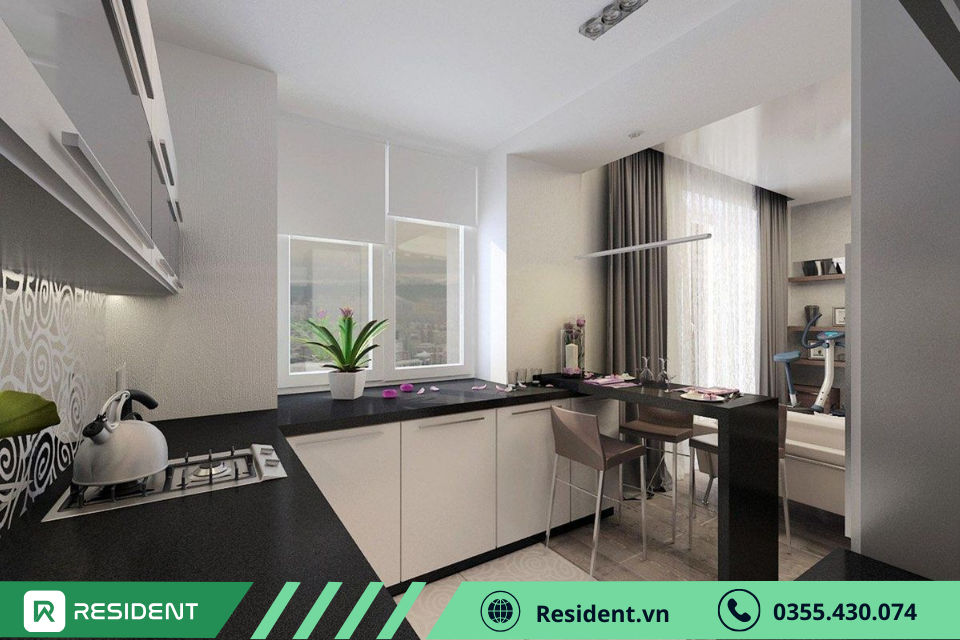 Mẫu thiết kế nội thất căn hộ nhỏ 10m2 đầy đủ tiện nghi