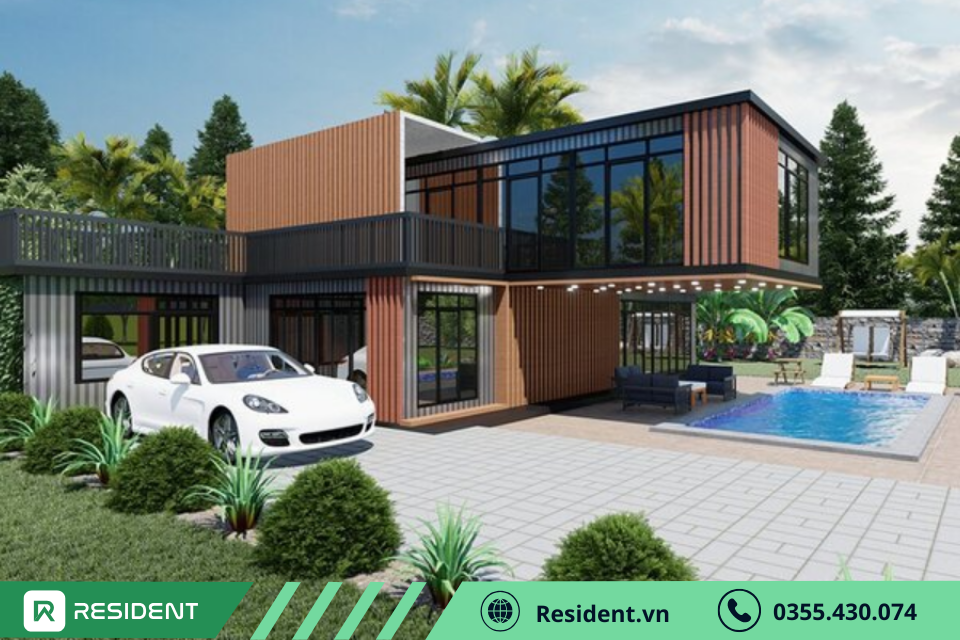 Mẫu thiết kế nhà container giá 200 triệu đẹp, hiện đại