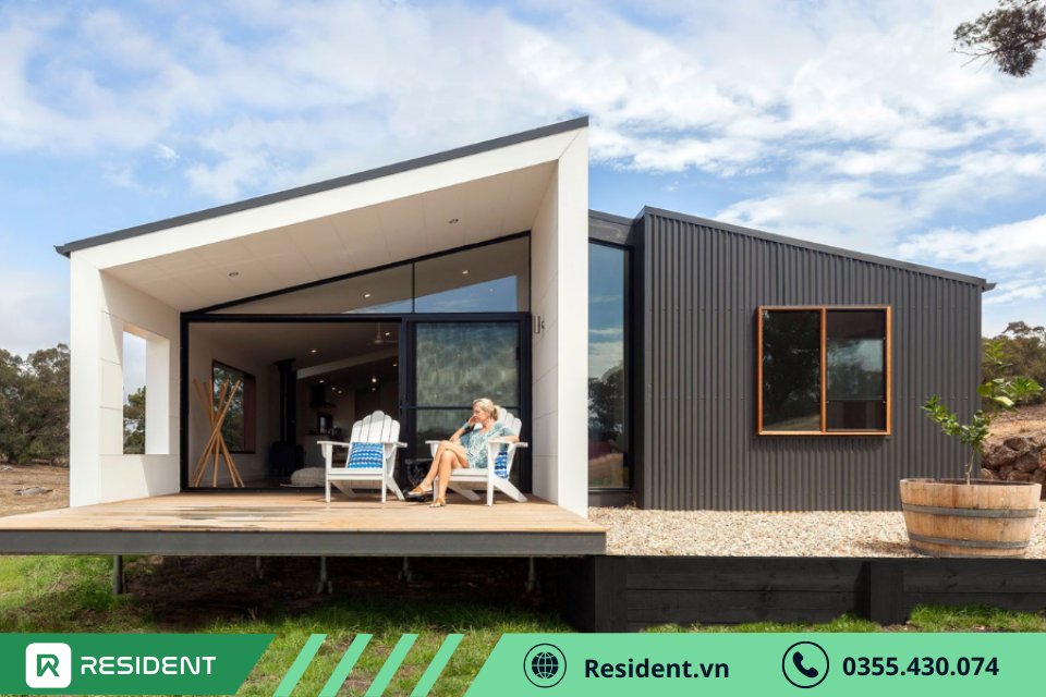 Mẫu nhà container giá rẻ 40 feet đẹp, hiện đại