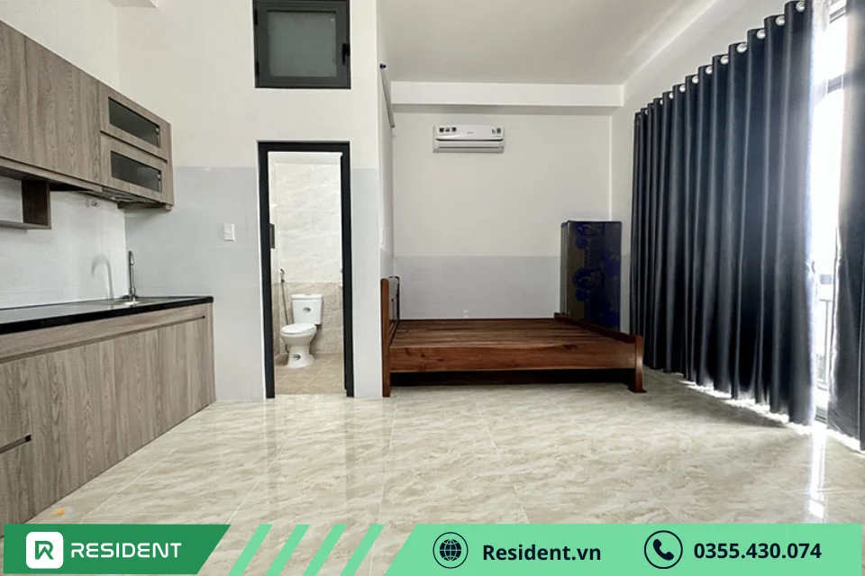 Thiết kế phòng trọ 25m2 đơn giản
