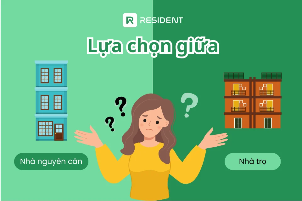 Nên thuê nhà nguyên căn hay phòng trọ? So sánh ưu, nhược điểm
