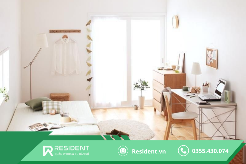 Trang trí phòng trọ nhỏ kiểu Hàn Quốc đơn giản