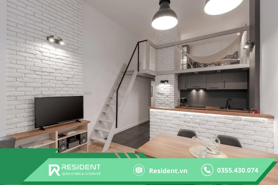 Mẫu thiết kế phòng trọ có gác lửng 12m2