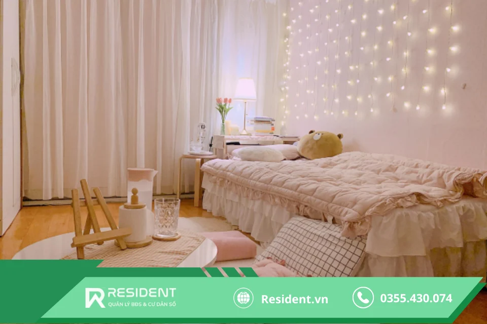 Thiết kế phòng trọ 20m2 kiểu Hàn Quốc