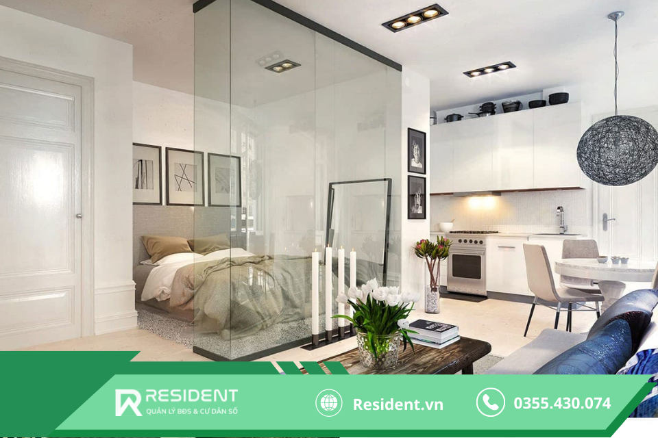 Thiết kế phòng trọ 30m2 theo phong cách chung cư mini