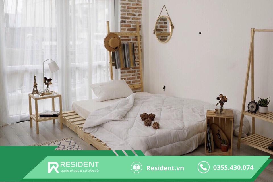Bố trí phòng trọ đẹp và gọn gàng