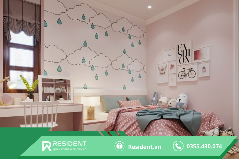 Cách trang trí phòng trọ với giấy dán tường