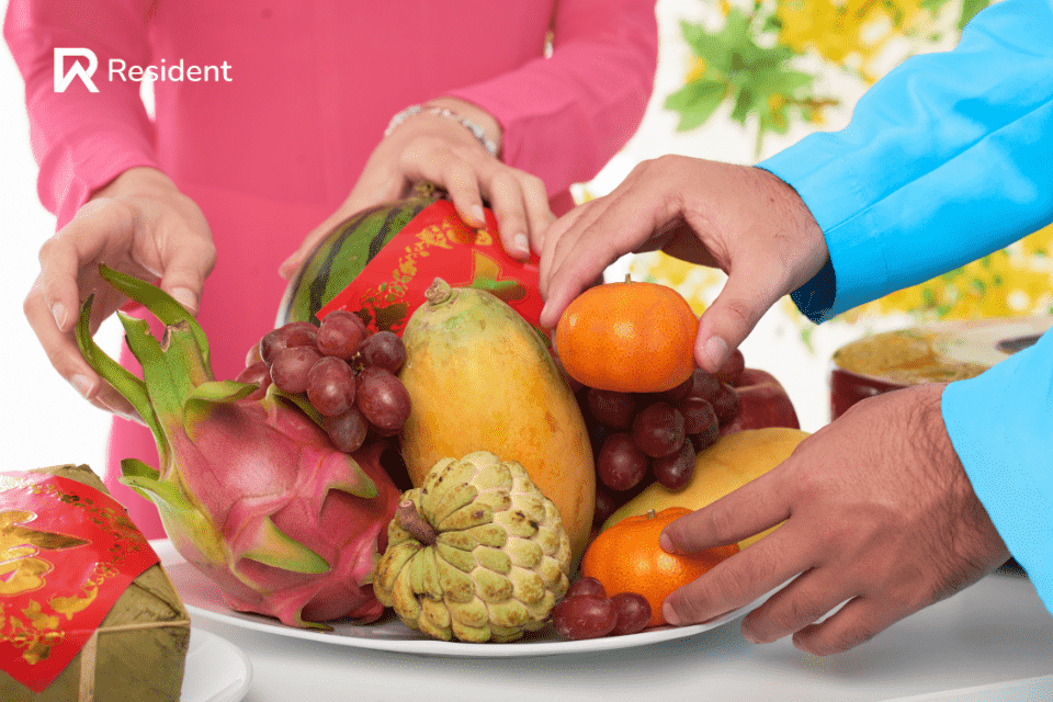 Mâm ngũ quả là một phần không thể thiếu ngày tết