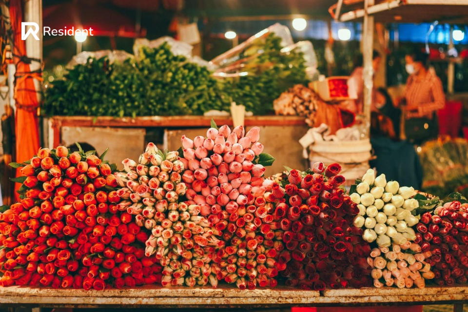 Chợ hoa Quảng Bá