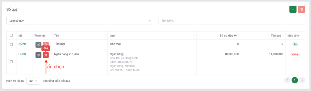 Xóa sổ quỹ