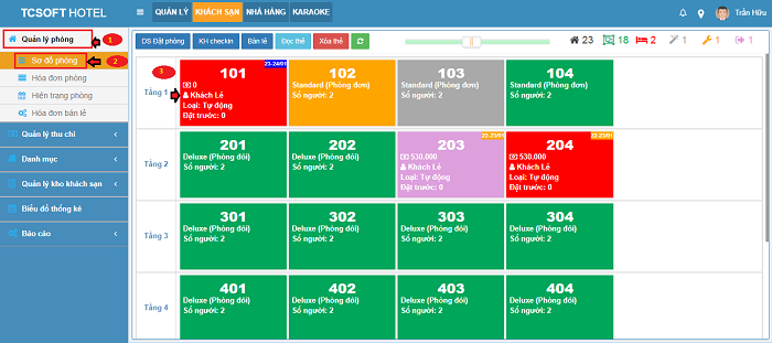 Phần mềm quản lý khách sạn Tcsoft Hotel