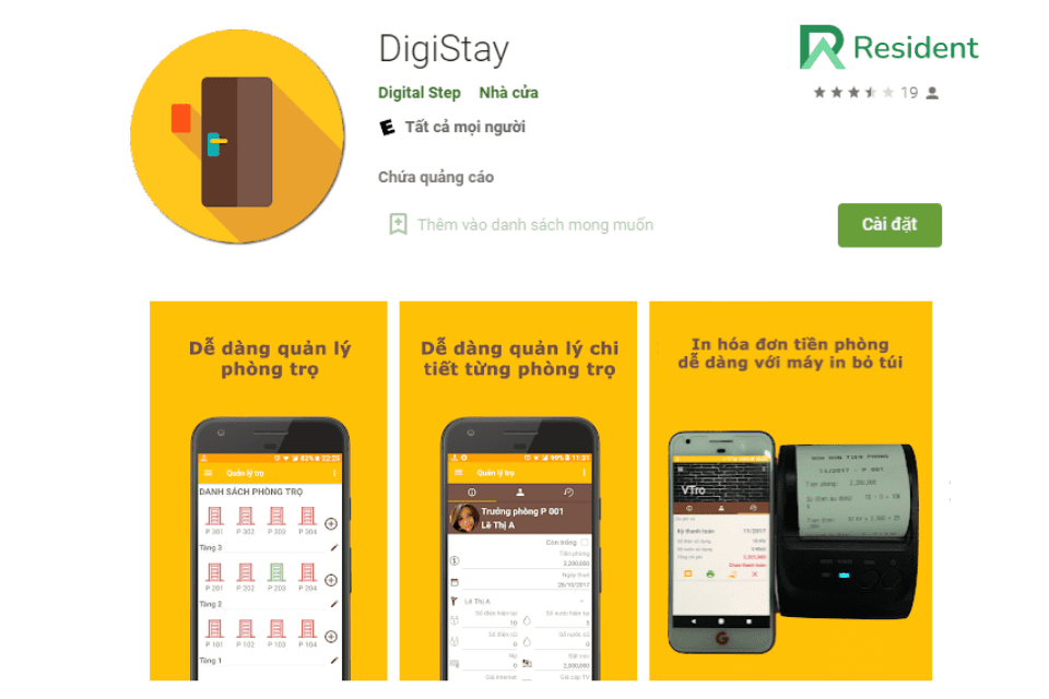 Digistay là ứng dụng quản lý phòng trọ hoàn toàn miễn phí