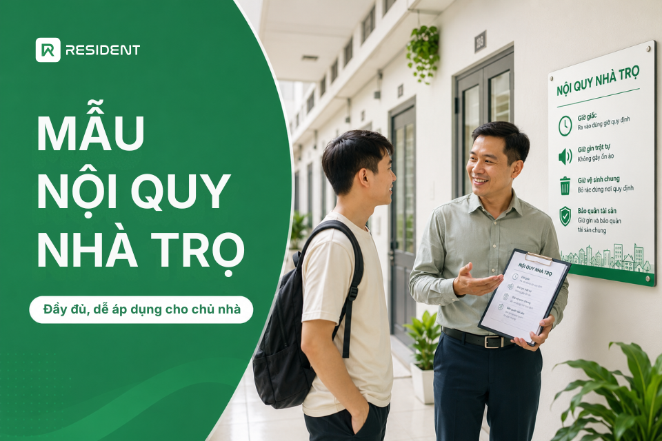 Mẫu nội quy nhà trọ chi tiết và chuẩn pháp lý mới nhất 2026