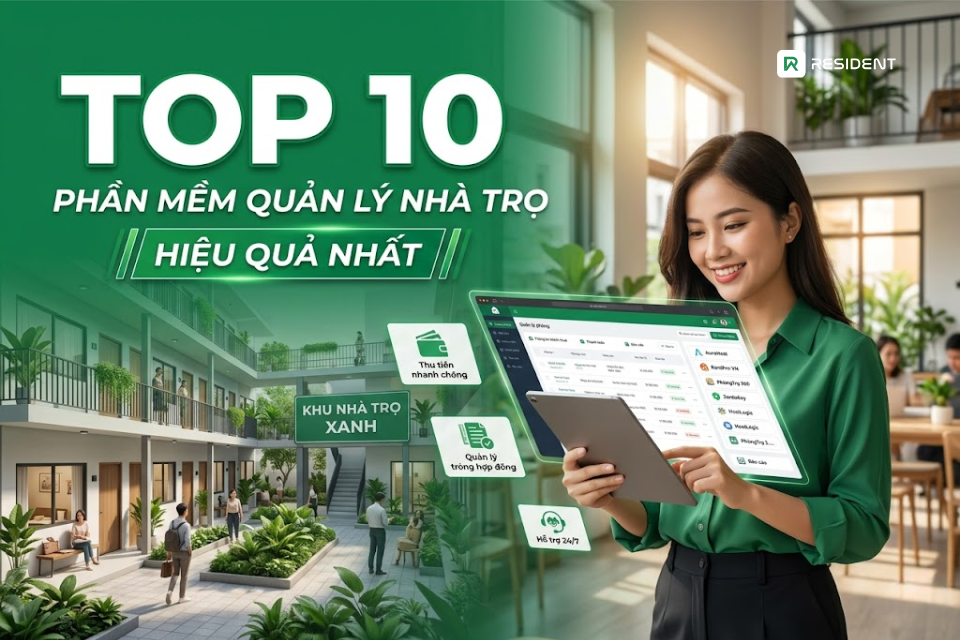 Top 10 phần mềm quản lý nhà trọ hiệu quả nhất năm 2026 (so sánh chi tiết)