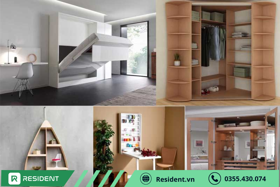 Thiết kế phòng trọ 25m2 sử dụng nội thất hiện đại, thông minh