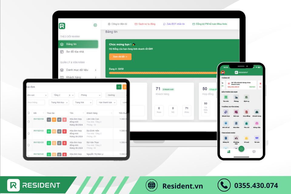 Resident: Giải pháp tự động hóa quản lý ký túc xá tối ưu cho ban quản lý