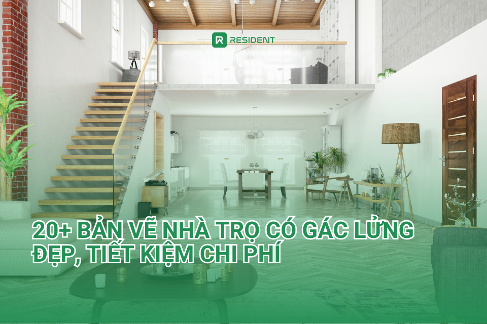 20+ bản vẽ nhà trọ có gác lửng đẹp, tiết kiệm chi phí