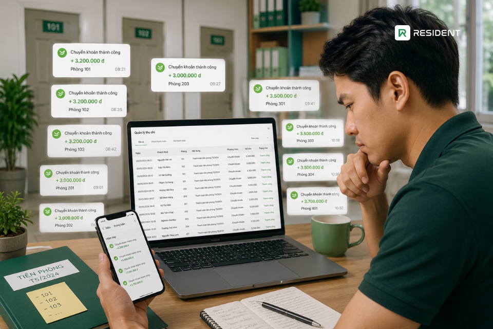 Nhiều khách chuyển tiền nhà cùng ngày