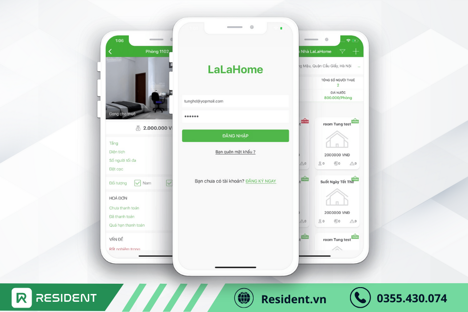 Phần mềm quản lý nhà trọ Lalahome