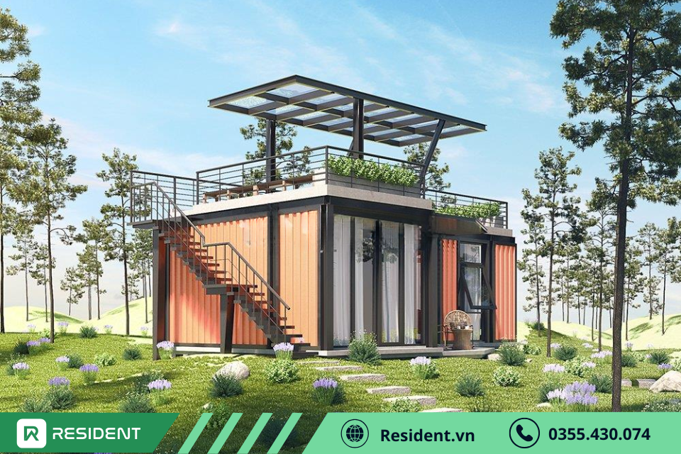 Mẫu nhà container chỉ 35m2 đầy đủ tiện nghi