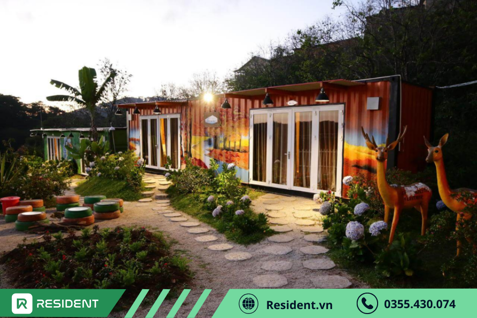 Thiết kế nhà container giá rẻ làm Homestay