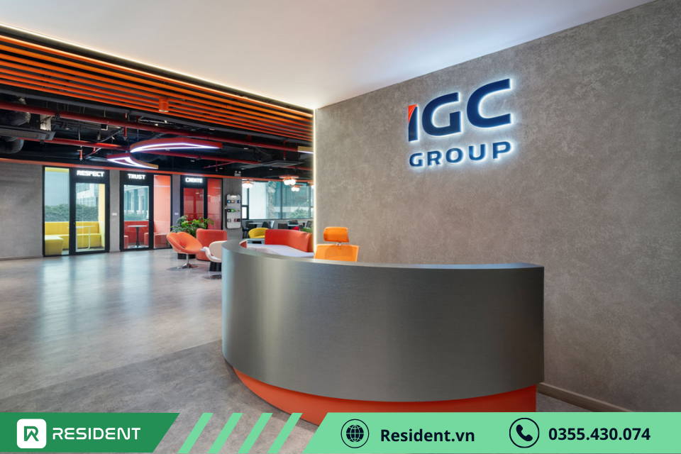 Mẫu thiết kế văn phòng làm việc IGC GROUP