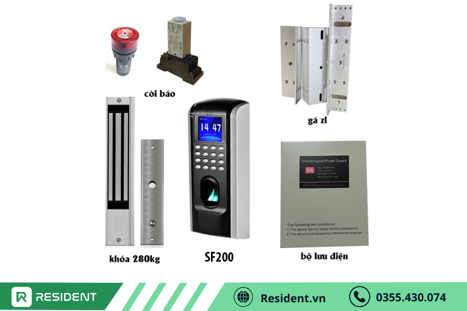 Thiết bị khóa vân tay nhà trọ Zkteco SF200