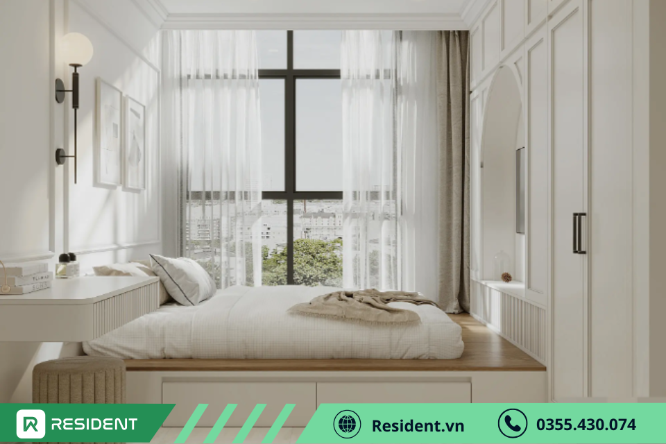Thiết kế tủ thông minh vừa đảm bảo thẩm mỹ vừa tối ưu diện tích phòng ngủ