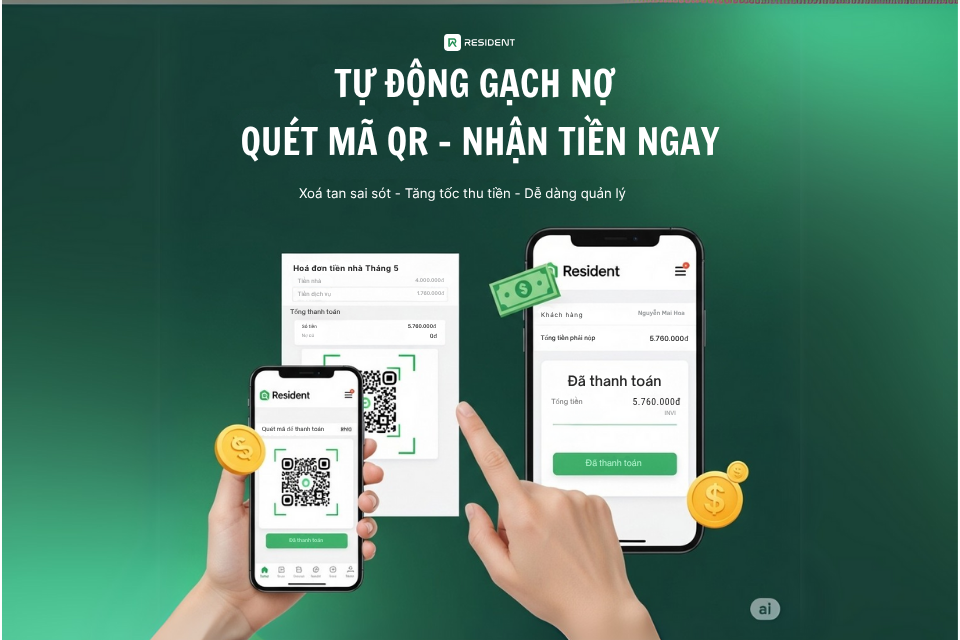 Tự động gạch nợ cũng Resident