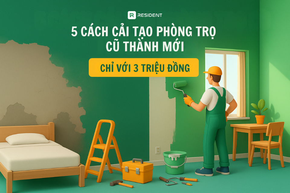 5 cách cải tạo phòng trọ cũ thành mới chỉ với 3 triệu đồng