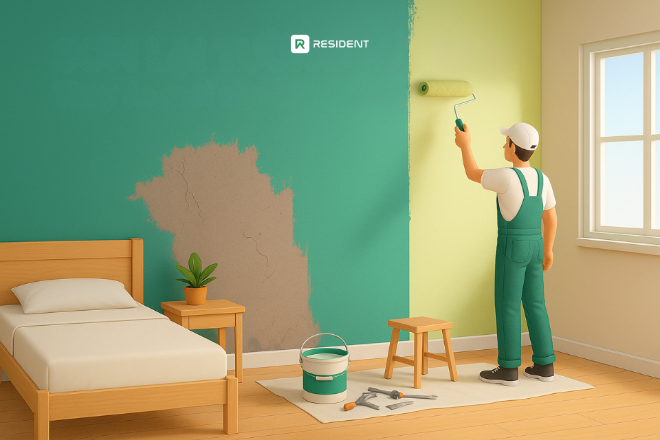Sơn lại tường và trần – thay áo mới cho căn phòng