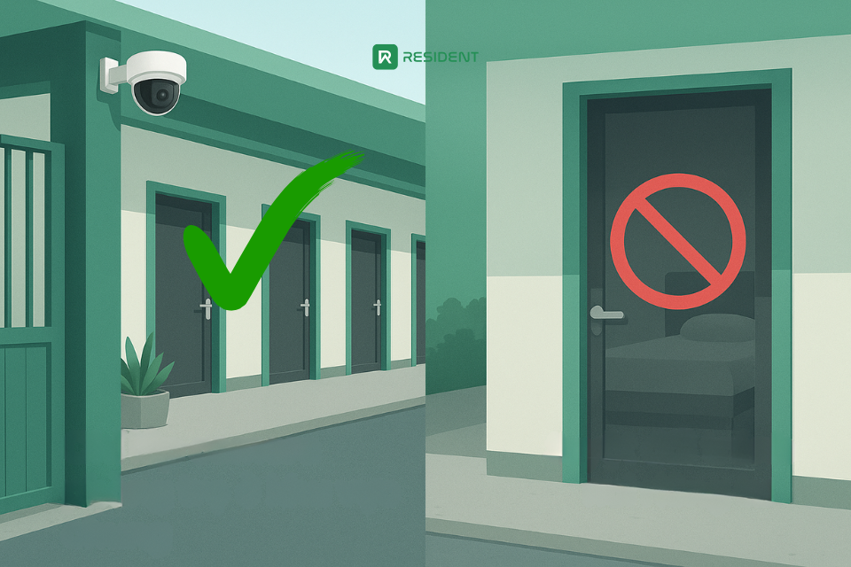 Chỉ lắp camera phòng trọ ở khu vực chung, tuyệt đối tránh nơi riêng tư