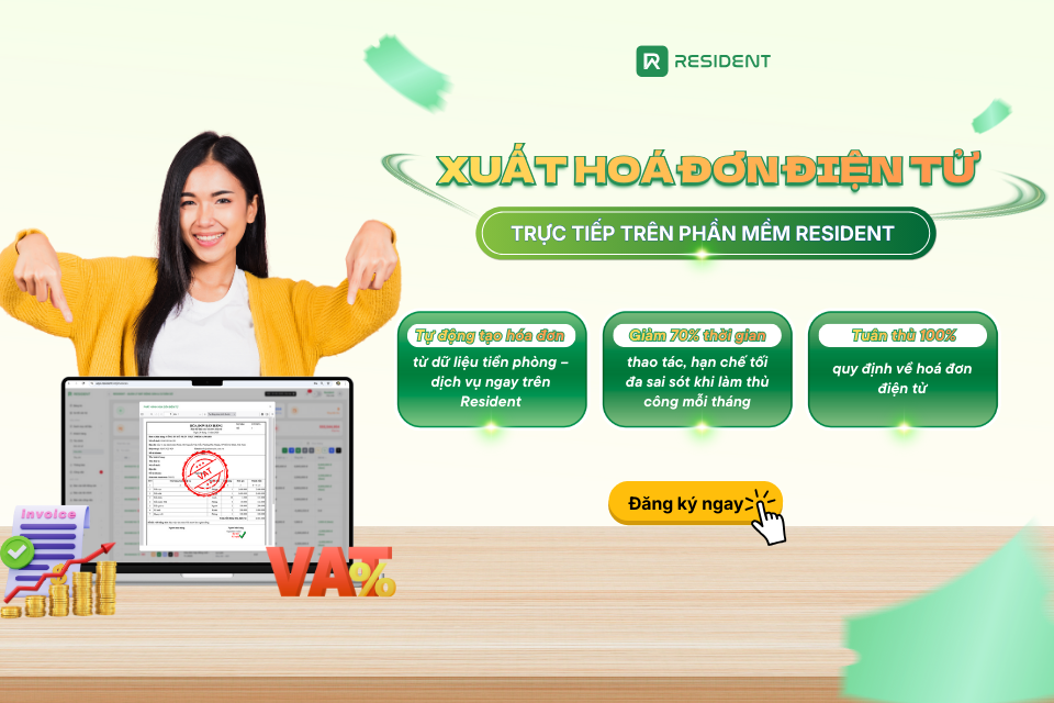 Resident Ra Mắt Tính Năng: Xuất Hoá Đơn Điện Tử