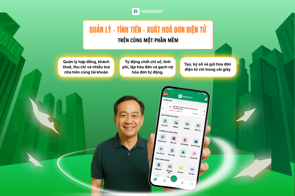 Resident tối ưu toàn bộ quy trình quản lý cho thuê